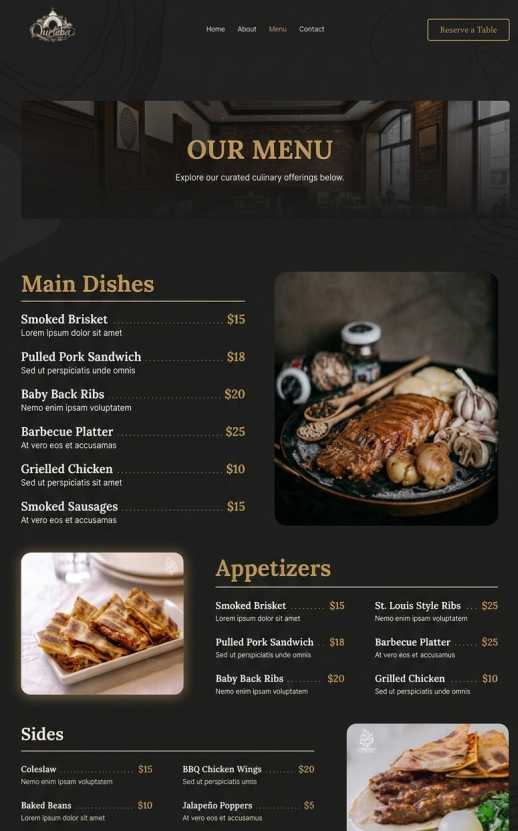 Read more about the article The Qurtuba Restaurant Website